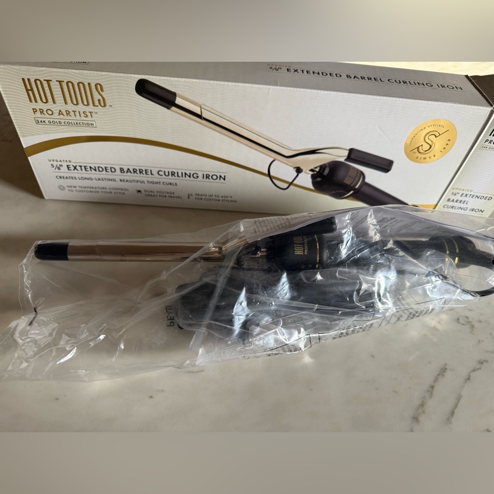Hot Tools 24K Gold Collection Curling Iron 5/8” - Picture 3 of 3